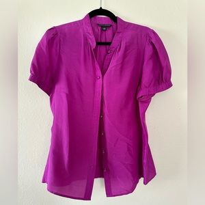 Banana Republic Purple Silk Blouse